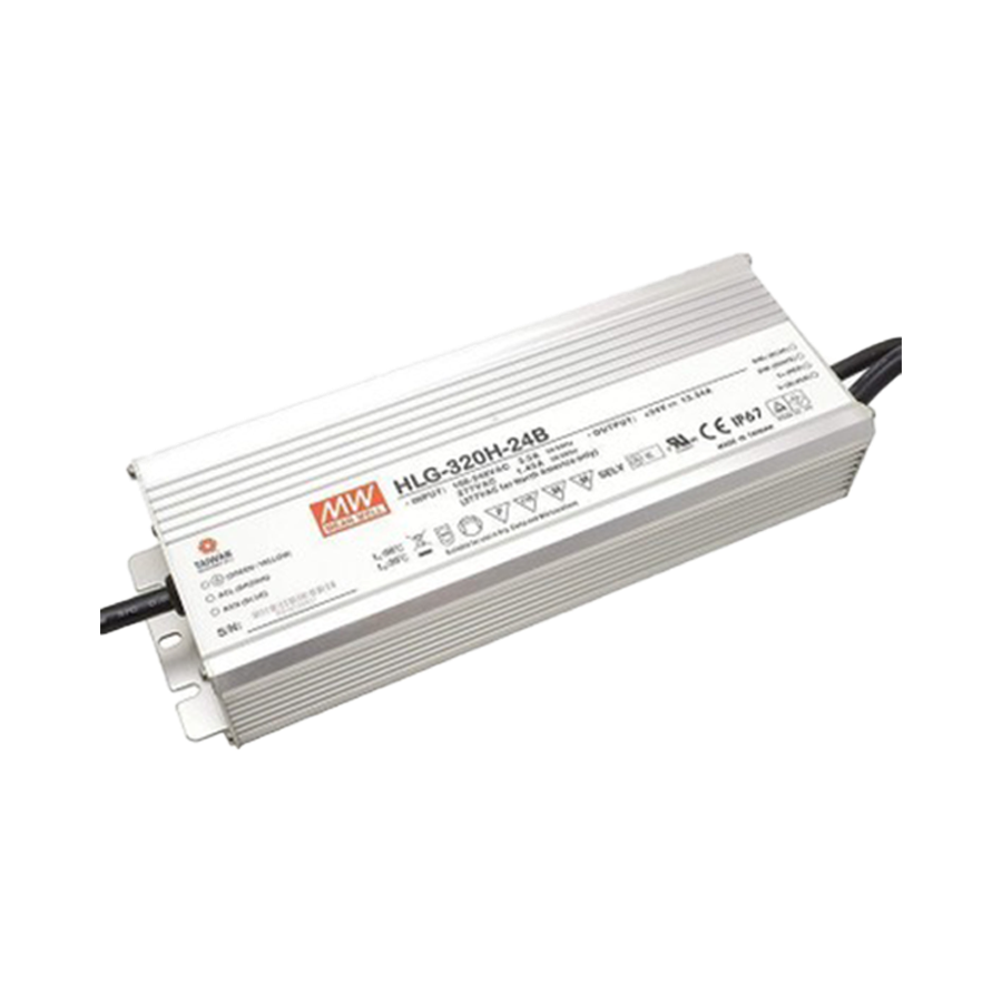 MEANWELL- HLG-320H-24B 	24Vdc 13.34Amp Dimming  Led Sürücü - Güç kaynağı