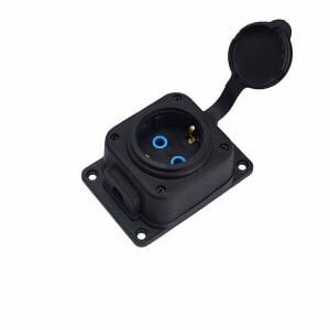 Bylion 1kmp-F Kauçuk Monofaze Duvar Priz Ip44 F Type (Schuco) Siyah