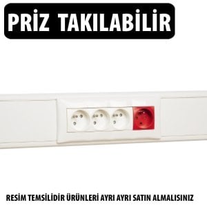 Mutlusan 100x50 mm İçten Kapaklı Kanal-Eko (Priz Seti Takılabilir)