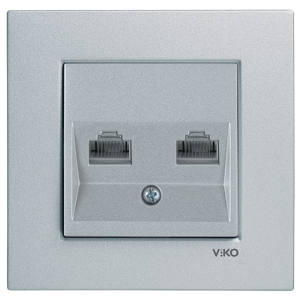 Viko Artline Novella İkili Data Prizi (RJ45 CAT5E) (Çerçeve Hariç)