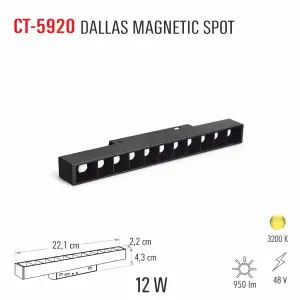 Cata 12w Dallas Magnetic Spot Gün Işığı CT-5920