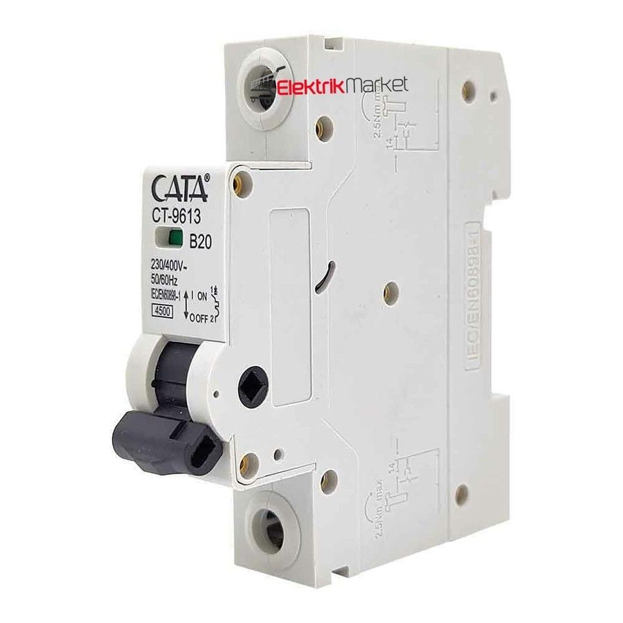 CATA 20 Amper Sigorta  B TİPİ ( Monofaze ) CT-9613