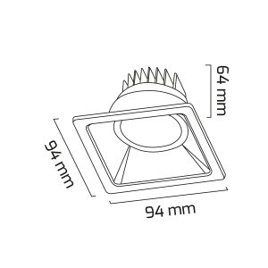 Goya 8W 2700K 8X8 cm Sarı Işık Sıva Altı Cob Led Armatür GY 1736