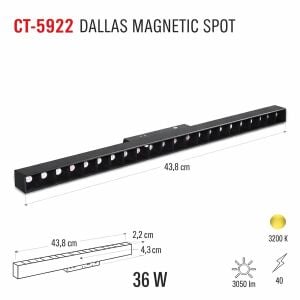 Cata 36w Dallas Magnetic Spot Gün Işığı CT-5922
