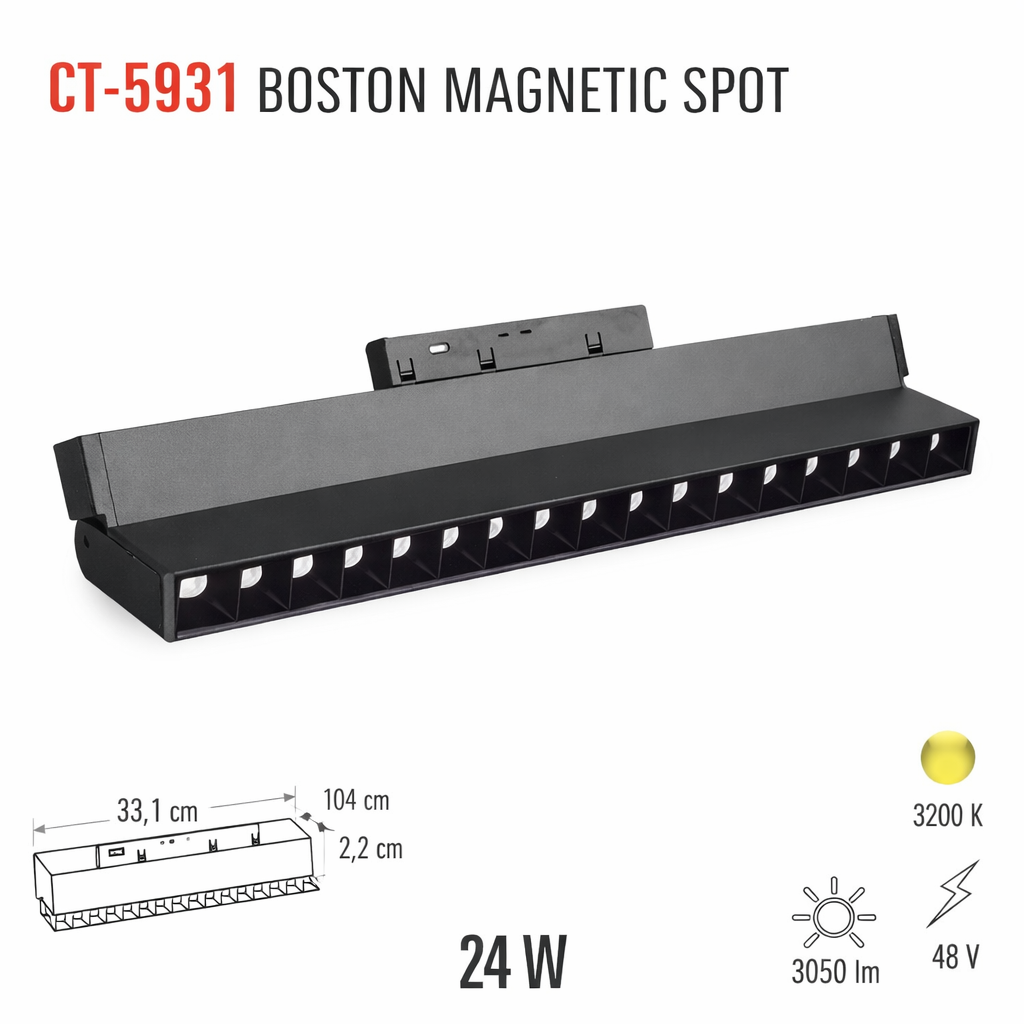 Cata 24w Boston Magnetic Spot Gün Işığı CT-5931