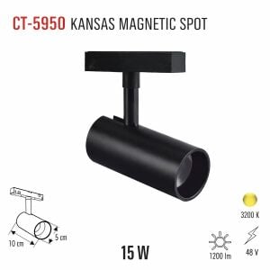 Cata 15w Atlanta Magnetic Spot Gün Işığı CT-5950