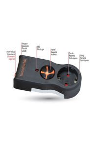 Tunçmatik Tekli Siyah Powersurge Akım Korumalı Priz TSK5079 - TSK19020