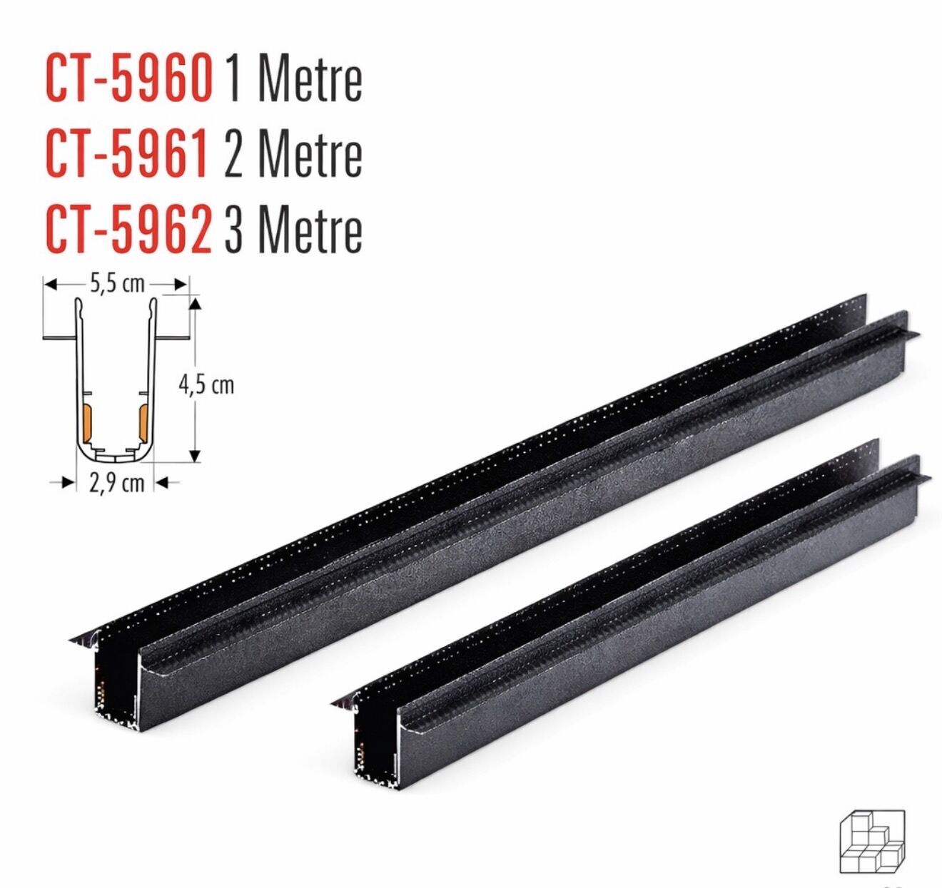 Cata Orlando Magnetic Ray 1m Siyah CT-5960