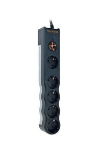 Tunçmatik 5lı 1050 J Siyah 1.5m Powersurge Akım Korumalı Priz TSK6136