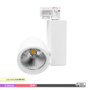 ACK 40W 4000K Naturel Beyaz COB LED Ray Armatür Beyaz AD30-14710