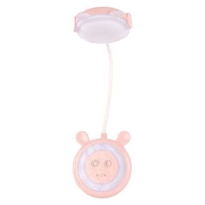 ACK Pembe Şarj Edilebilir Dokunmatik Dimlenebilir Çift Işıklı LED Masa Lambası AF11-10010