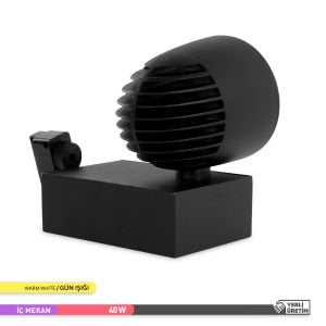 ACK 40W 3000K COB LED Ray Armatür Siyah AD30-14701