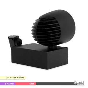 ACK 40W 4000K Naturel Beyaz COB LED Ray Armatür Siyah AD30-14711