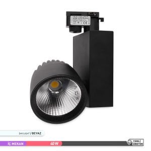 ACK 40W 6500K COB LED Ray Armatür Siyah AD30-14731