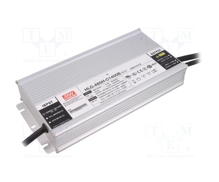 MEANWELL- HLG-480H-C1400B  Led Sürücü - Güç kaynağı