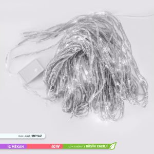 ACK LED Akar Perde 6500K AS90-00603 2x2 Metre İç Mekan Yılbaşı Süsü