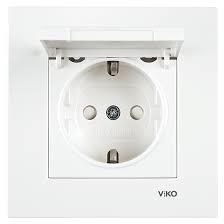 Viko Artline Novella Kapaklı Topraklı Priz ( Çerçeve Hariç ) Metalik Beyaz