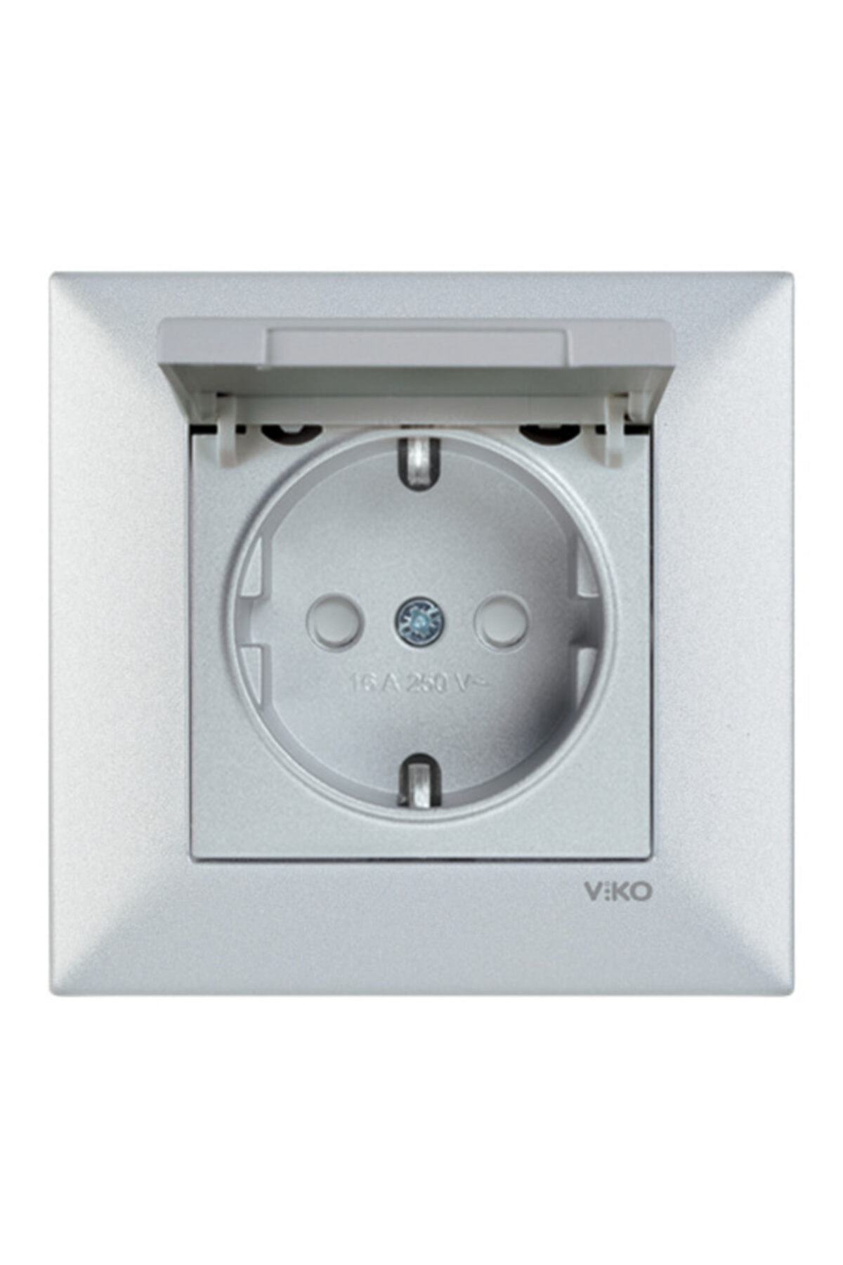 Viko Artline Novella Kapaklı Topraklı Priz ( Çerçeve Hariç ) Saten