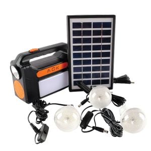 ACK Şarjlı 3 Ampul + El Feneri Solar LED Kamp Aydınlatması Seti AC01-00830