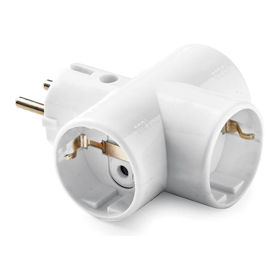 Famatel Üçlü Topraklı Seramik Adaptör 16A 250V 1303