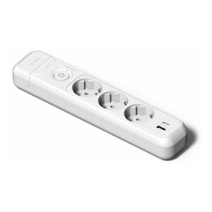 Famatel Üçlü Topraklı Anahtarlı Grup Priz USB-A & USB-C 16A 250V Kablosuz Beyaz 2533