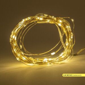 ACK 10mt Pilli LED Süsleme Işığı 3000K AS90-00990