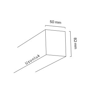 Goya 52W 120cm Sıva Üstü Lineer Armatür GY 8032-120