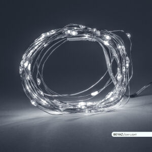 ACK 10mt Pilli LED Süsleme Işığı 6500K AS90-00993