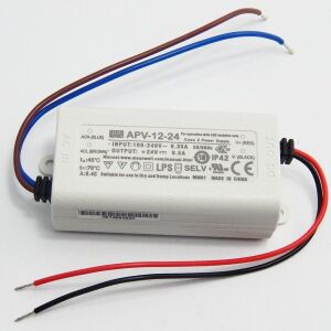 MEANWELL- APV-12-24 24Vdc 0.5Amp  Led Sürücü - Güç kaynağı