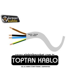 Öznur Kablo 4x6 mm Beyaz TTR-NYMHY