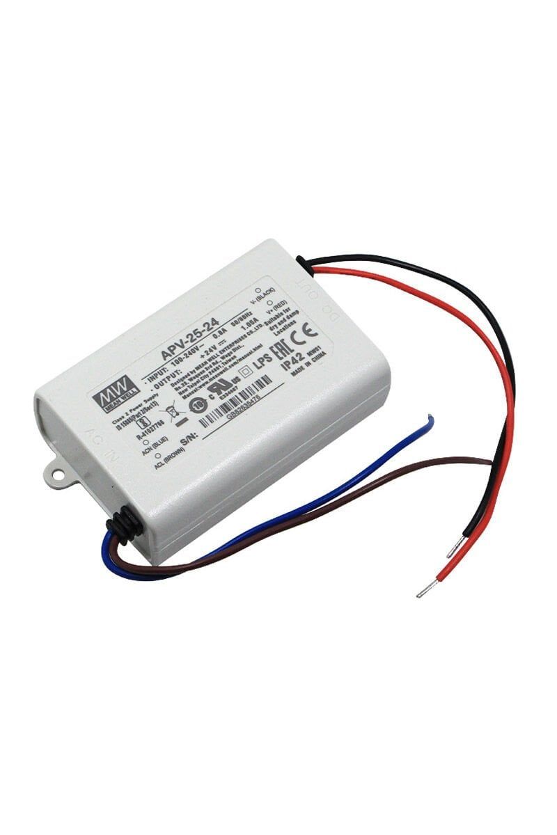 MEANWELL- APV-25-24 24Vdc 1.05Amp  Led Sürücü - Güç kaynağı