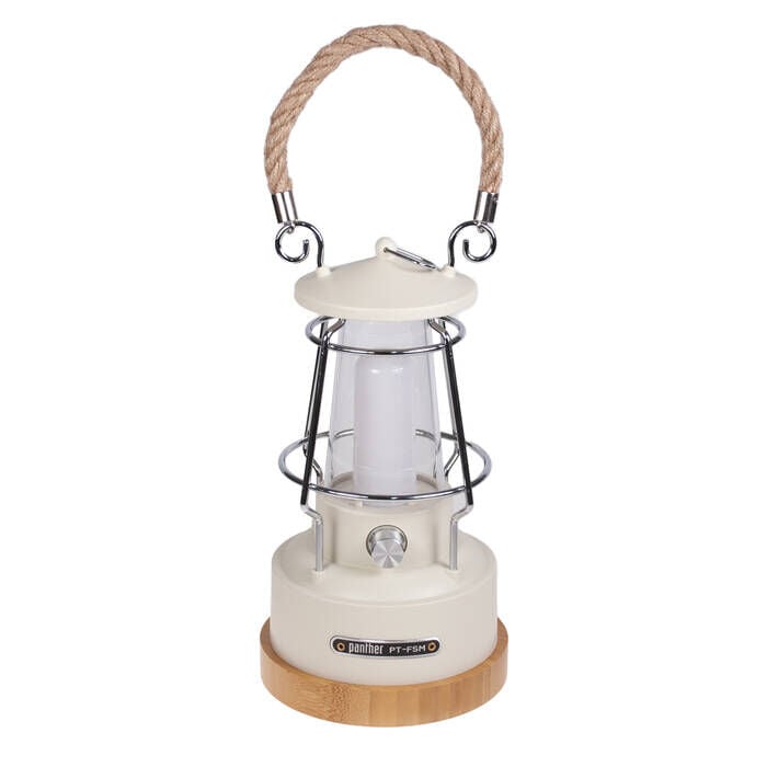 PANTHER Retro Tasarım USB Şarjlı Kamp Lambası 16W 800 Lümen Dimmerli 80 SMD LED  PT-FSM