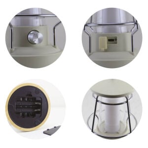PANTHER Retro Tasarım USB Şarjlı Kamp Lambası 16W 800 Lümen Dimmerli 80 SMD LED  PT-FSM