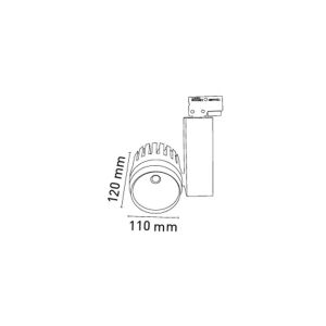 Forlife 35-40W Siyah Kasa Ray Spot Armatür 3200KFL-2270SG