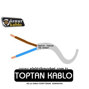Öznur Kablo 2x1,5 mm BEYAZ TTR - NYMHY