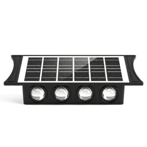 Panther 8W Solar LED Duvar Lambası 900 Lümen Çift Renk 3000K 7000K Dış Mekan PT-2930