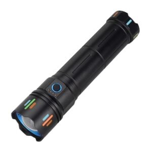 Panther 30W LED El Feneri 4000 Lümen USB Şarjlı Zoomlu 6x18650 Pil Powerbank Özellik SOS PT-4118