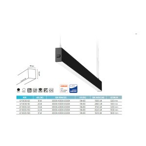 Goya 34W 120 cm Sıva Üstü Lineer Armatür GY 8030-120