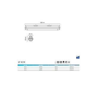 Goya 36W 9,4X9,5 cm Ledli Etanj Armatür GY 4314 Goya Driver