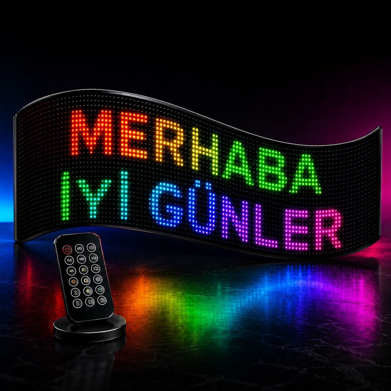 Cata CT-4569 RGB LED Matrix Ekran 20x80 Piksel Kumandalı Esnek Dijital Yazı ve Animasyon Paneli