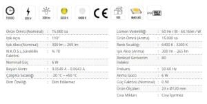 Cata 6W 6500K Beyaz Işık Sıva Altı Led Panel Spot CT-5145B - Alüminyum Kasa