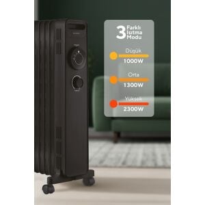 Kumtel 11 Dilim Siyah Radyatör 2300 W KUM-1230S