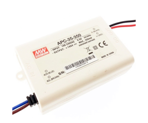 MEANWELL- APC-35-350 28~100Vdc 350mA IP30  Led Sürücü - Güç kaynağı