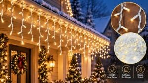 ACK Lüks Seri Yılbaşı Süsleri Dış Mekan LED Saçak Işık 3000K AS90-00200F Flashlı