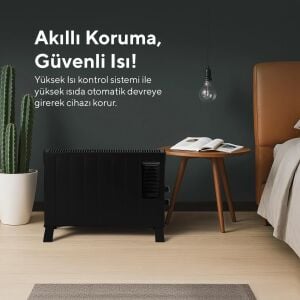 Kumtel Siyah Fanlı Konvektör Isıtıcı