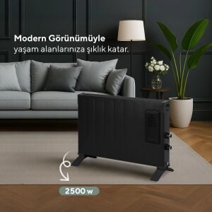 Kumtel Siyah Fanlı Konvektör Isıtıcı