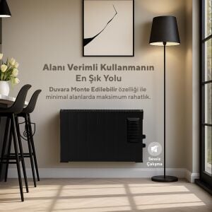 Kumtel Siyah Fanlı Konvektör Isıtıcı