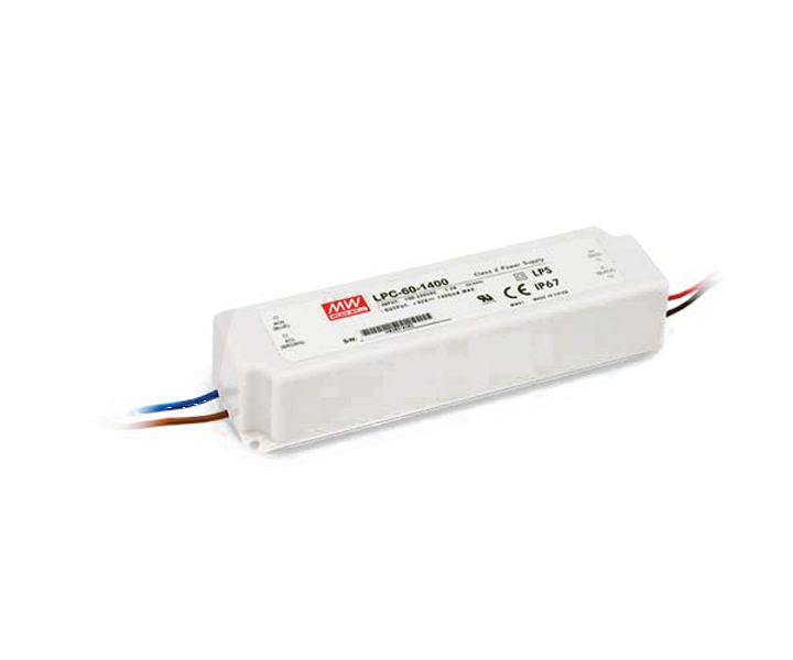 MEANWELL- LPC-60-1400 9~42Vdc 1400mA IP67  Led Sürücü - Güç kaynağı