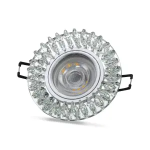 Noas Troya 3W 4000K Naturel Beyaz Led Çerçeveli Dekoratif Kristal Cam Boş Kasa YL65 1727