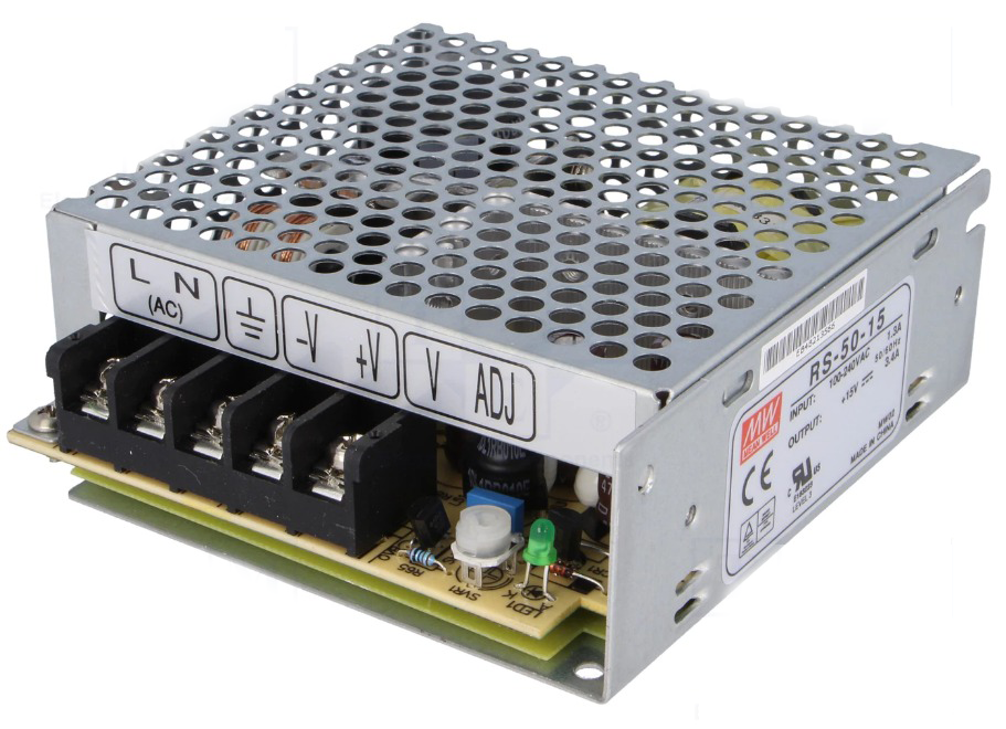 MEANWELL- RS-050-15 15Vdc 3,4Amp  Güç Kaynağı